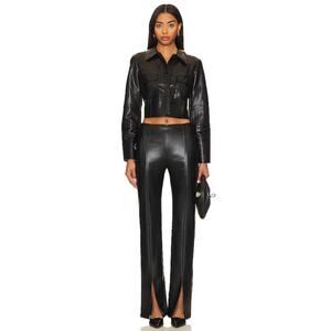 Amanda Uprichard Faux Leather Pants Size Small